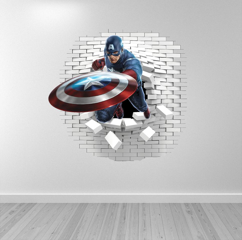 Captain America hola í vegg  (3)