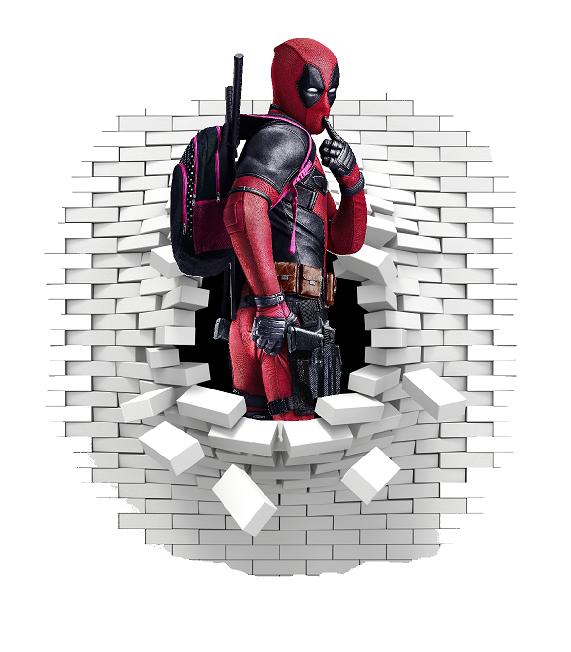Deadpool hola í vegg