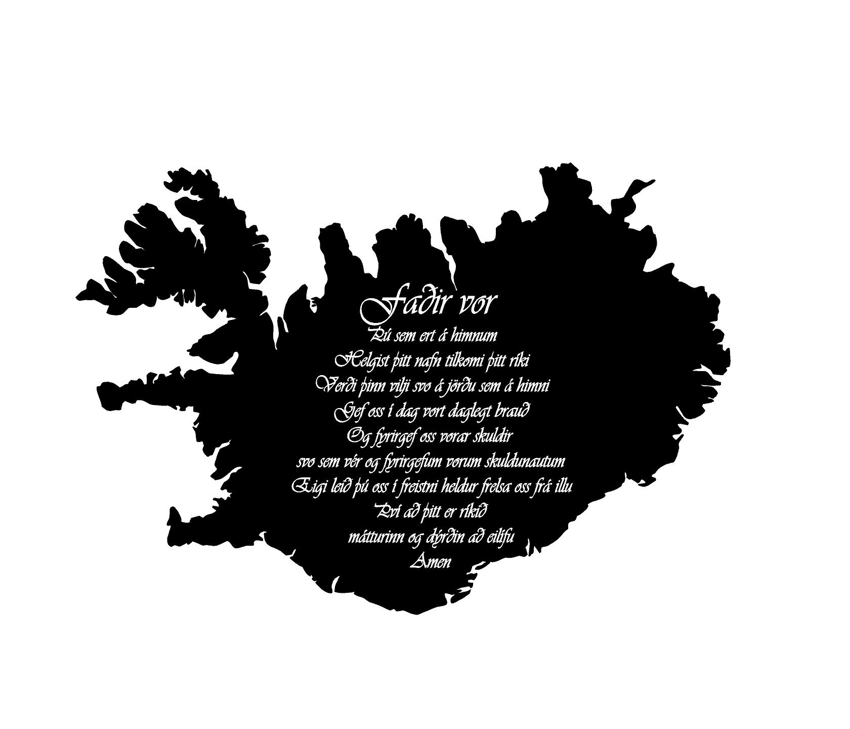 Faðir vor í Íslandskorti