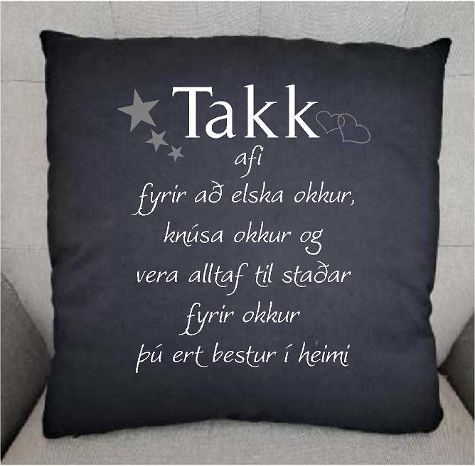 Takk Afi púði